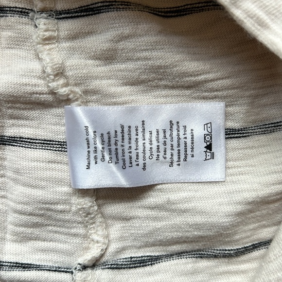 Rag & Bone Striped, Embroidered Short Sleeve Tee Shirt - Picture 11 of 11